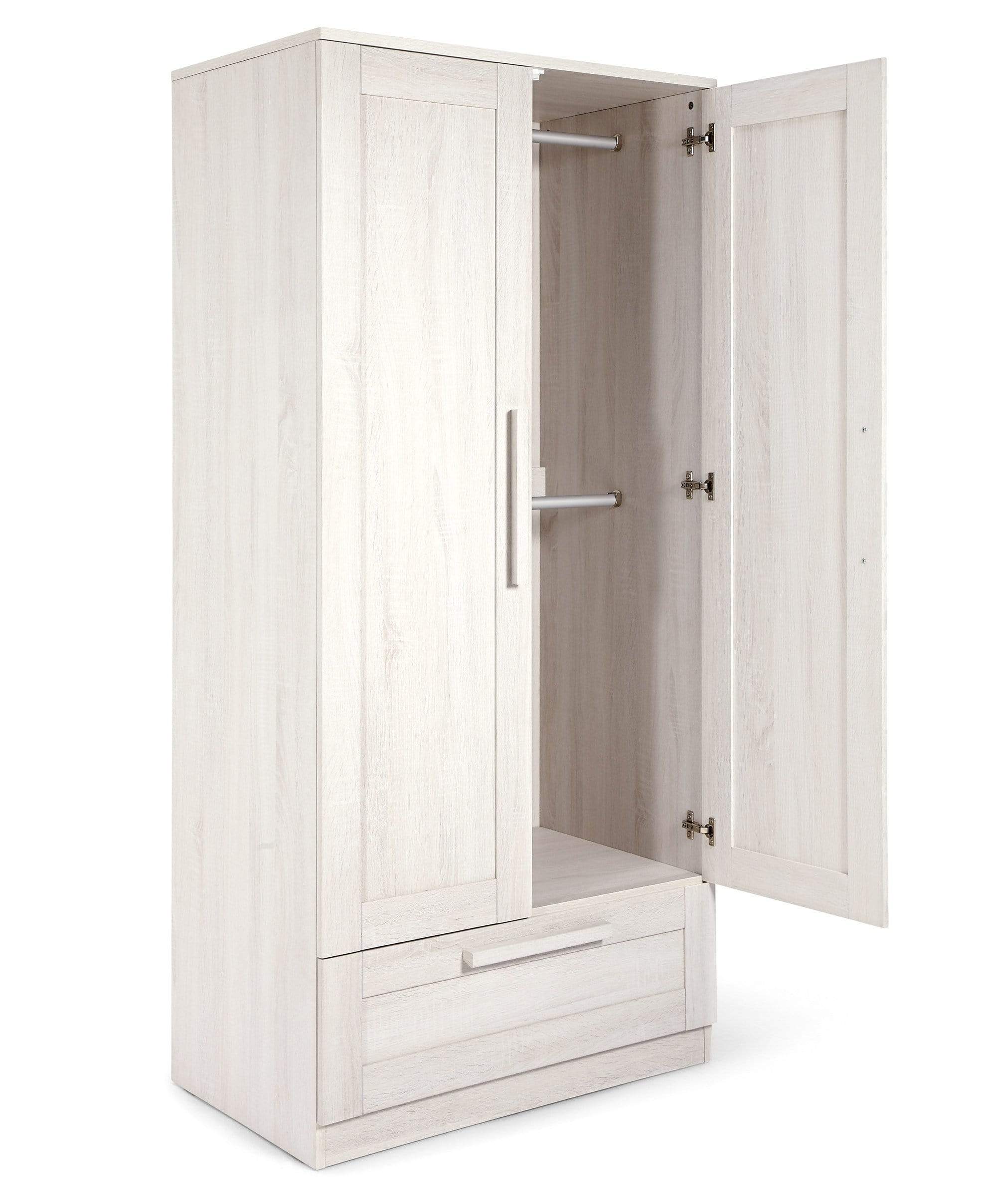 Atlas 3 Piece Cotbed Range with Dresser Changer & Wardrobe - Nimbus White - Image 15