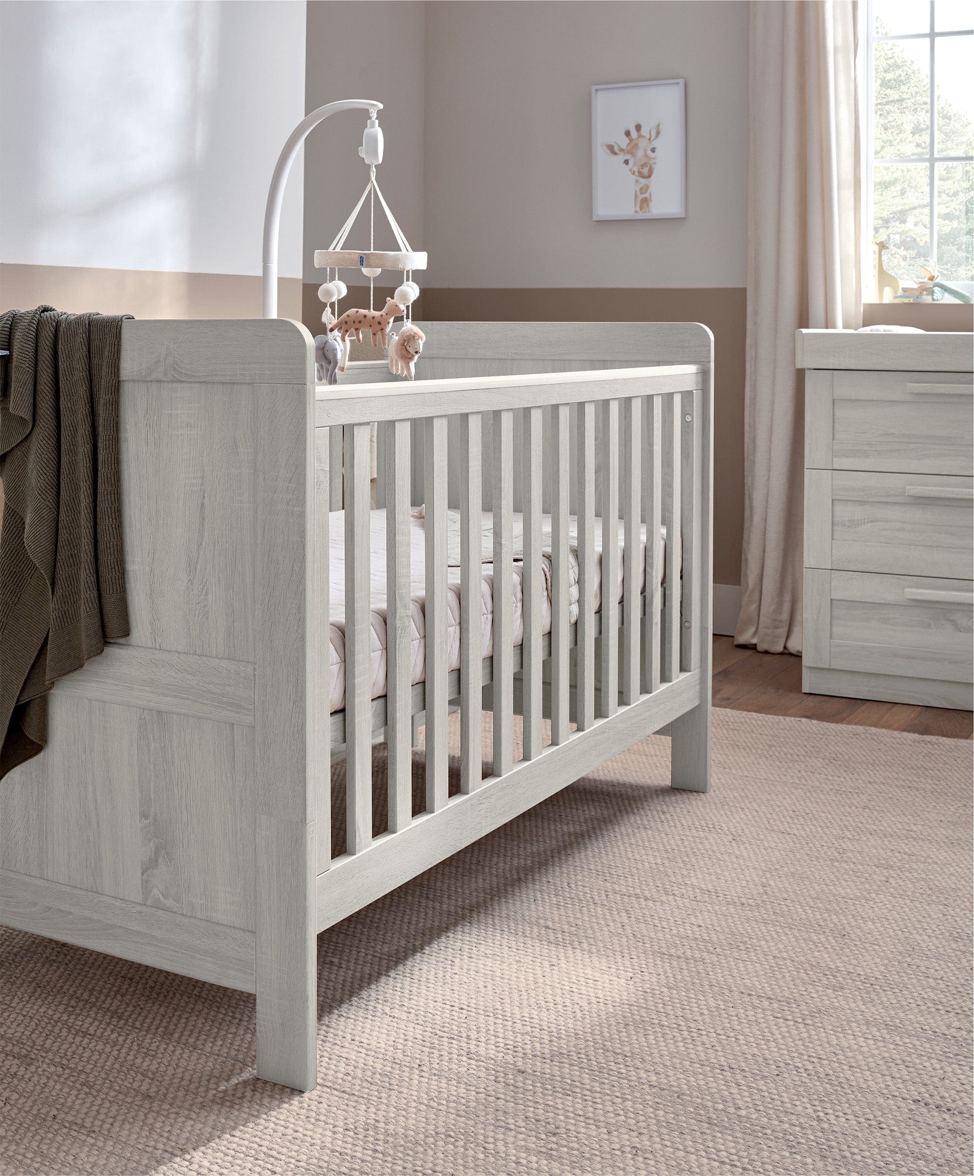 Atlas 3 Piece Cotbed Range with Dresser Changer & Wardrobe - Nimbus White - Image 18