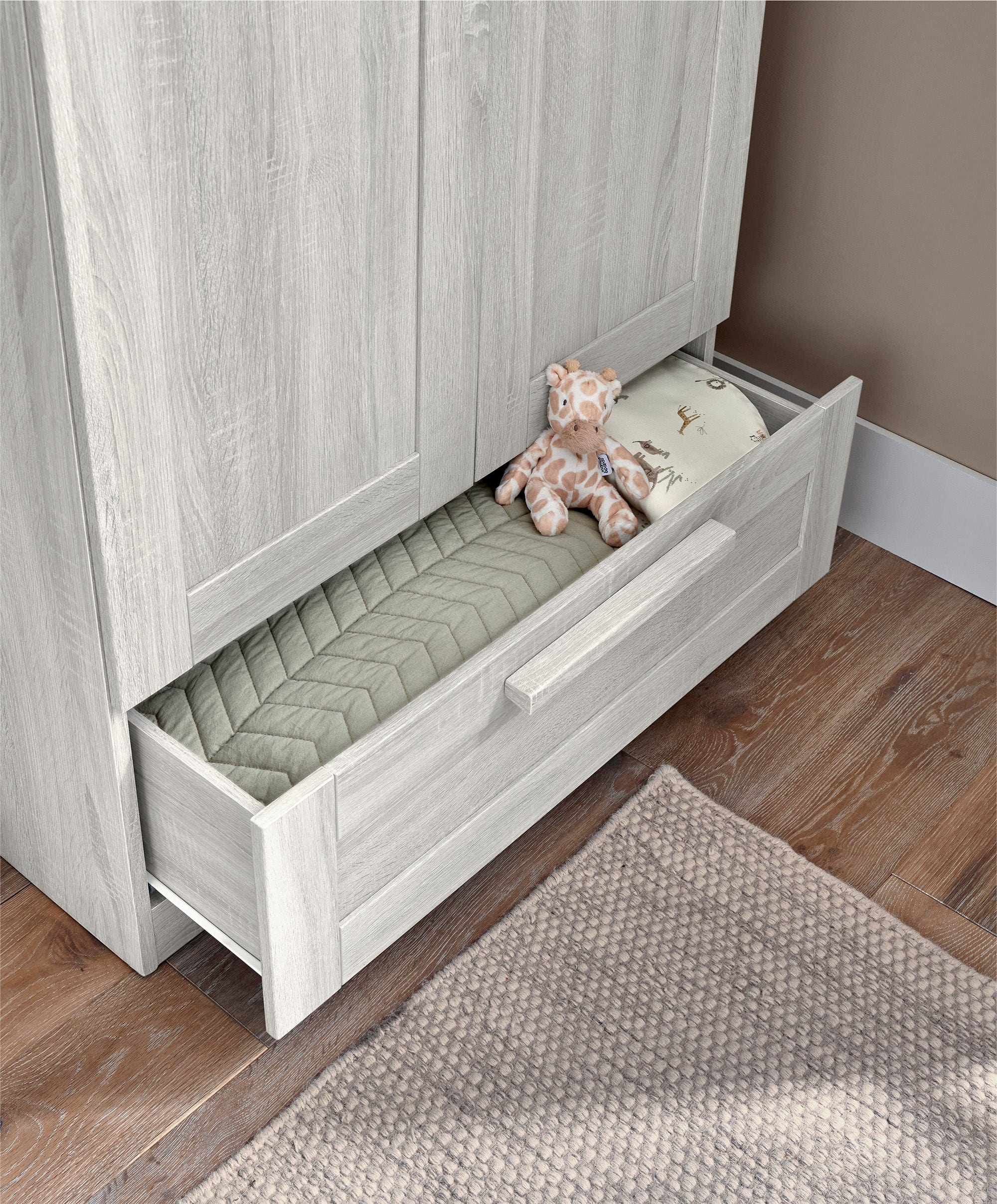 Atlas 3 Piece Cotbed Range with Dresser Changer & Wardrobe - Nimbus White - Image 24
