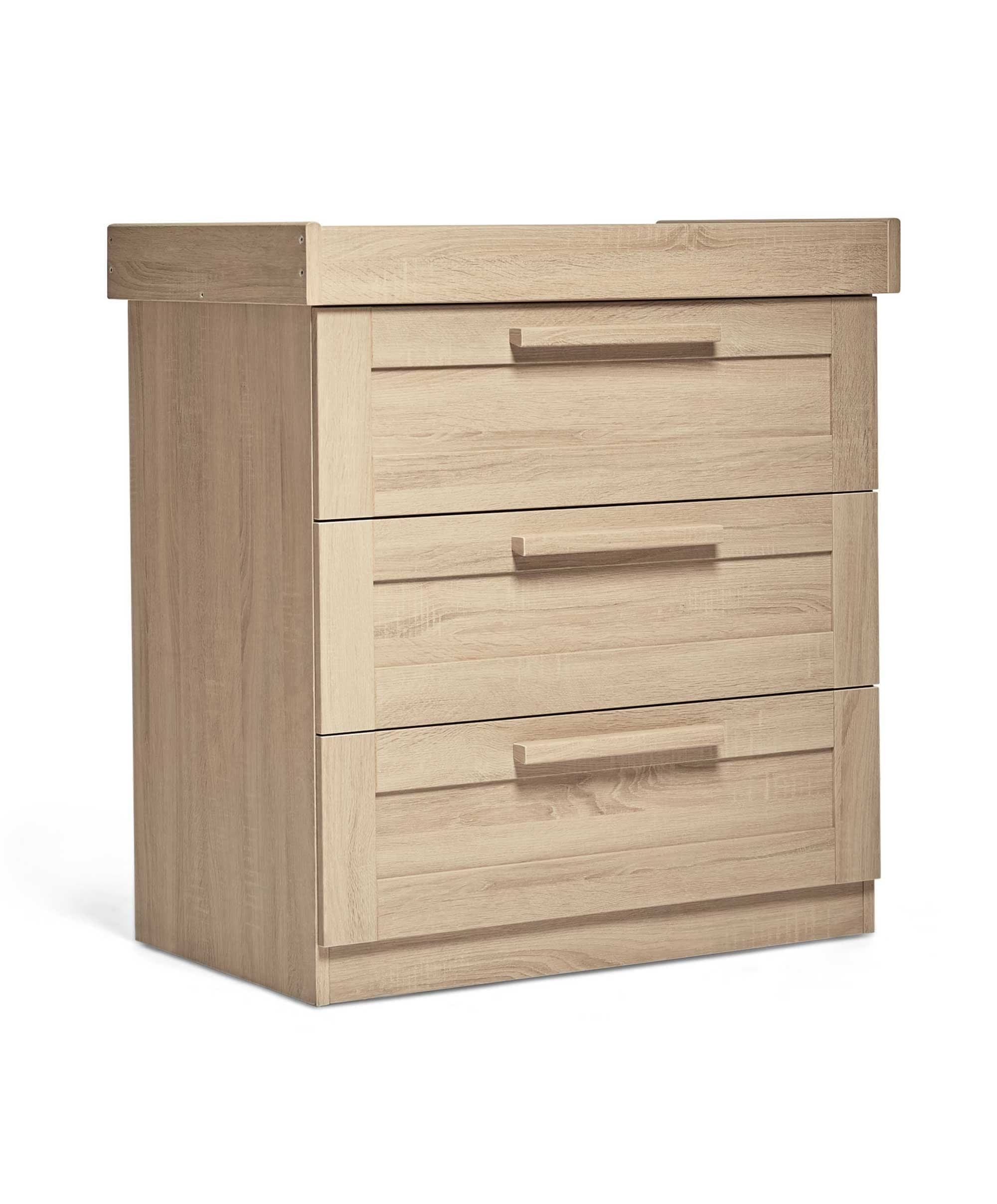 Atlas 3 Piece Cotbed Range with Dresser Changer & Wardrobe - Light Oak - Image 12
