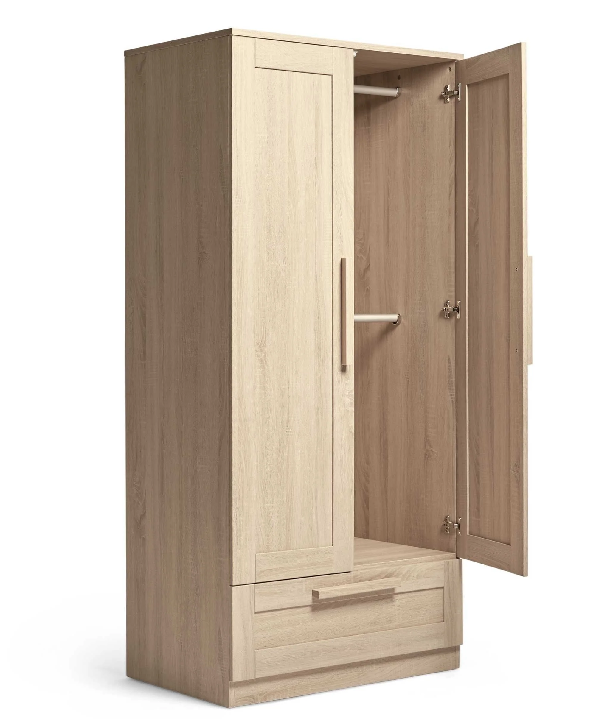 Atlas 3 Piece Cotbed Range with Dresser Changer & Wardrobe - Light Oak - Image 15