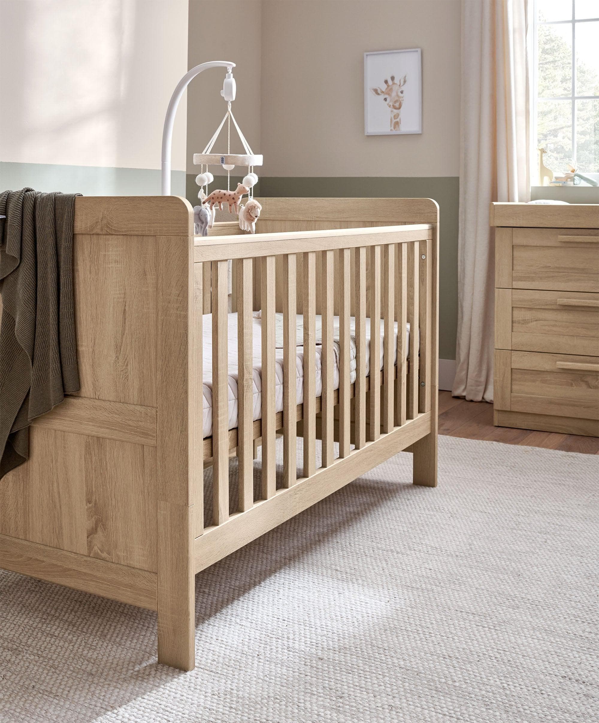 Atlas Cotbed Bundle (4 Piece) - Light Oak - Image 3