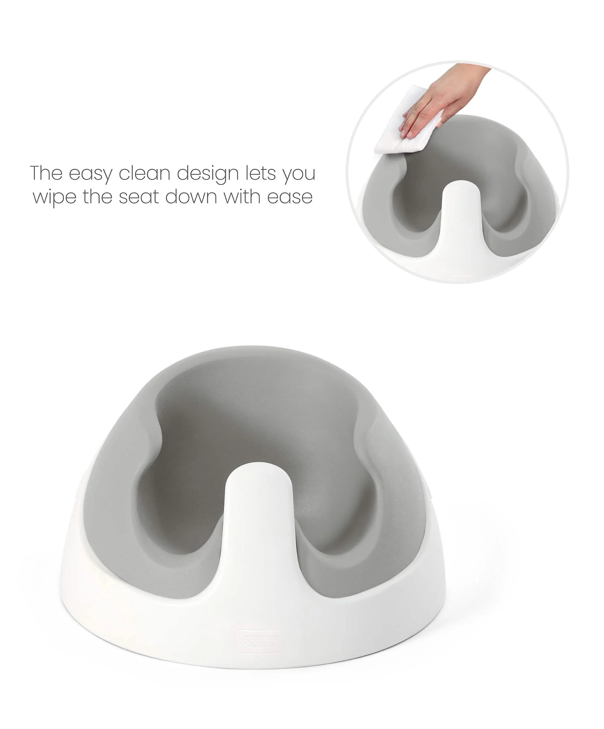 Snug Floor Seat with Activity Tray - Pebble Grey - Image 5