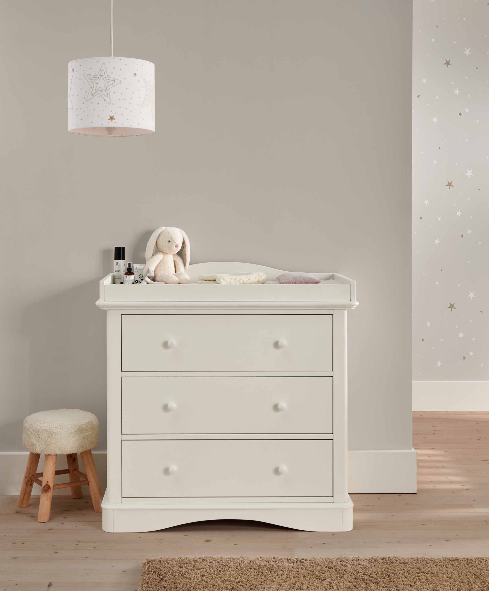 Flyn 3 Piece Cotbed Range with Dresser Changer & Wardrobe - White - Image 20