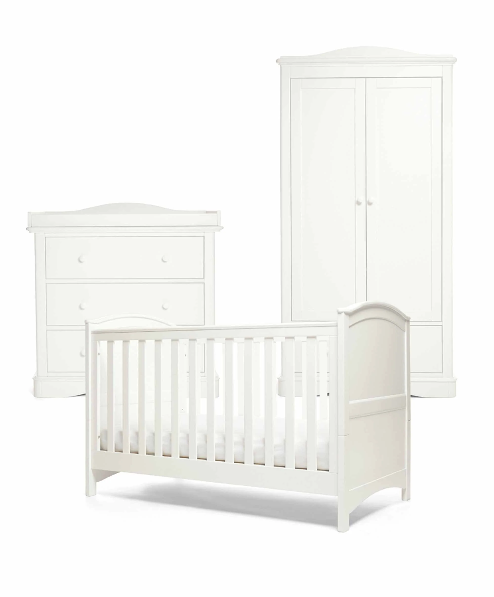 Flyn 3 Piece Cotbed Range with Dresser Changer & Wardrobe - White - Image 22