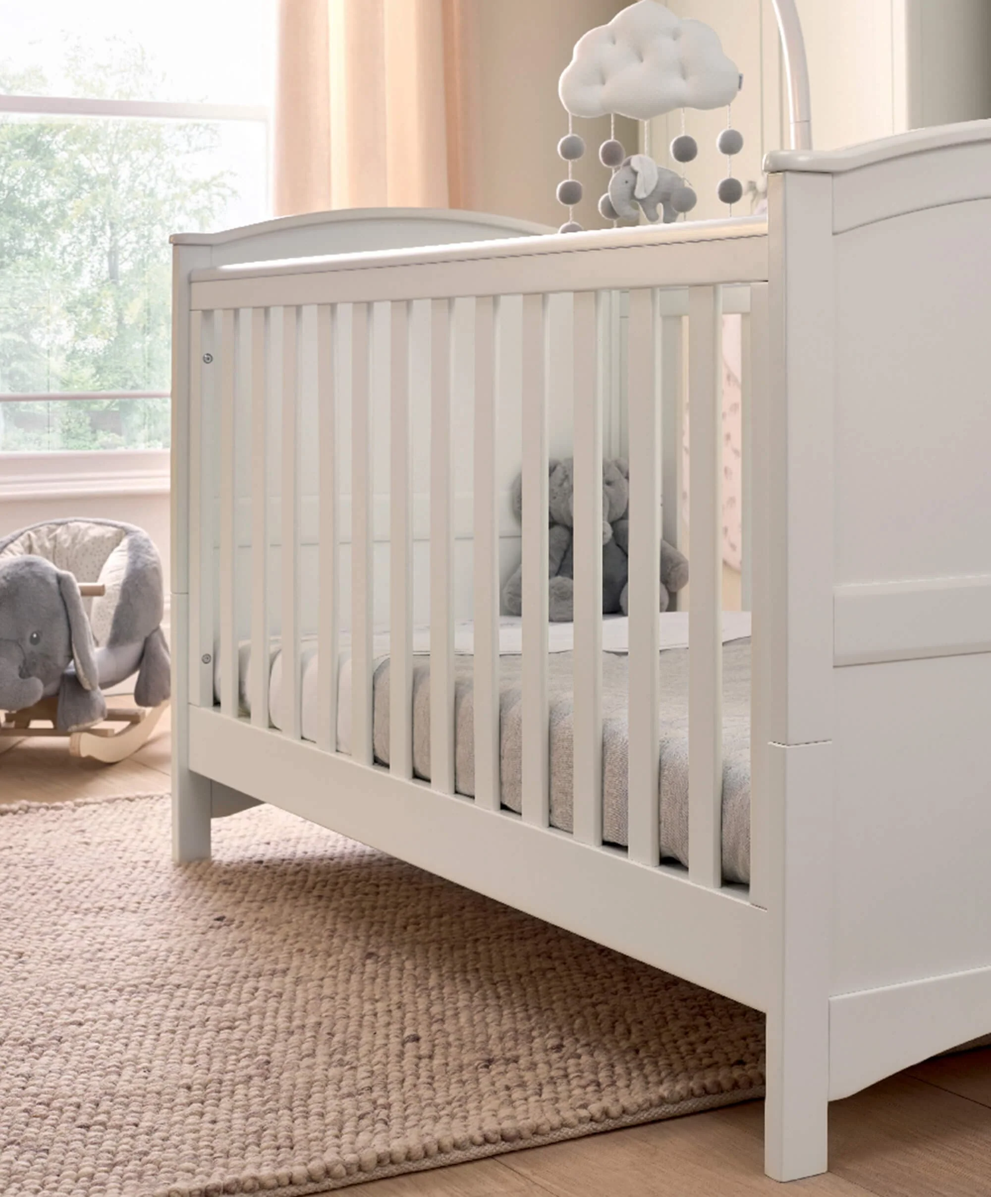Flyn 3 Piece Cotbed Range with Dresser Changer & Wardrobe - White - Image 3