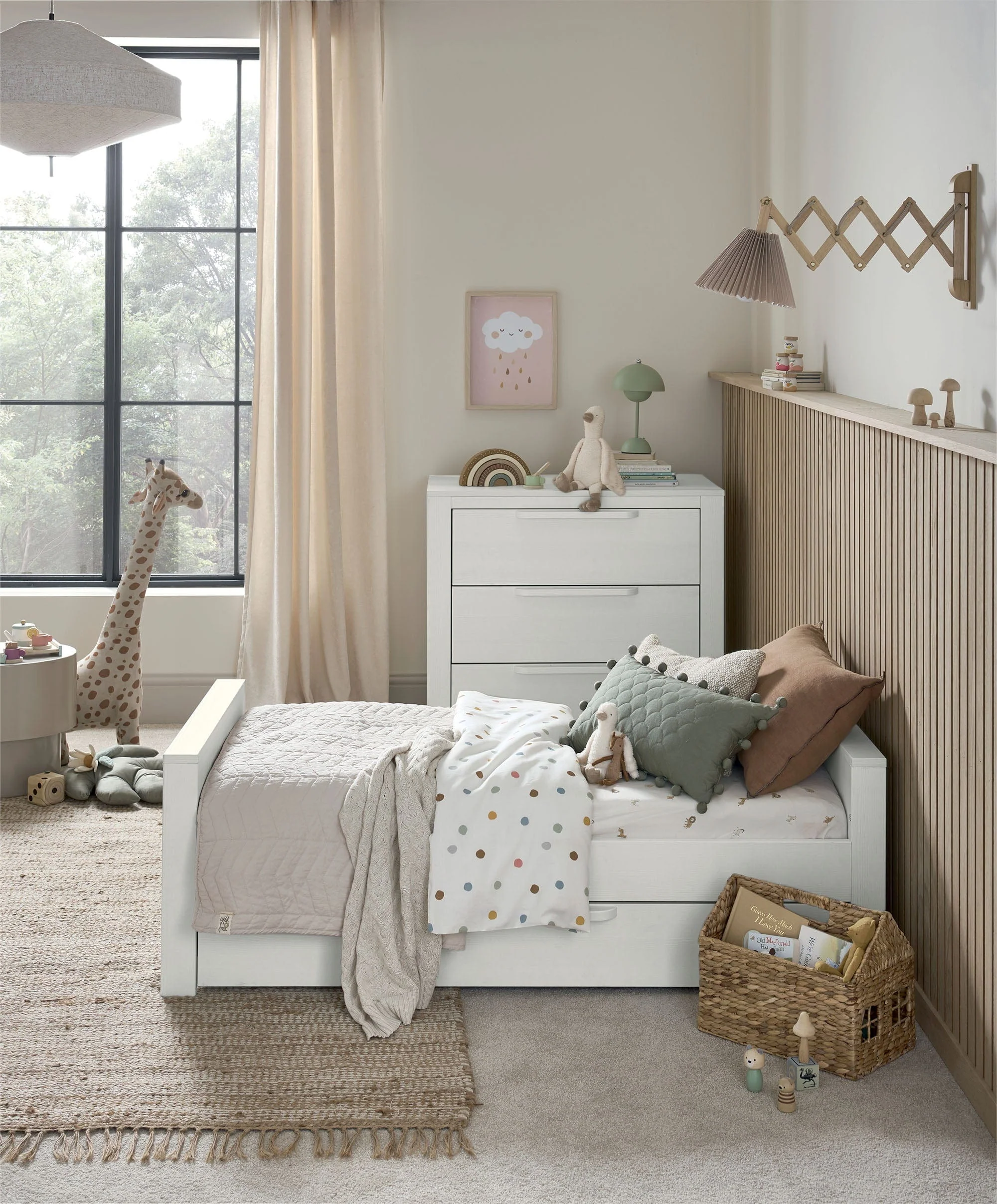 Franklin 2 Piece Cotbed Set with Dresser Changer - White Wash - Image 16
