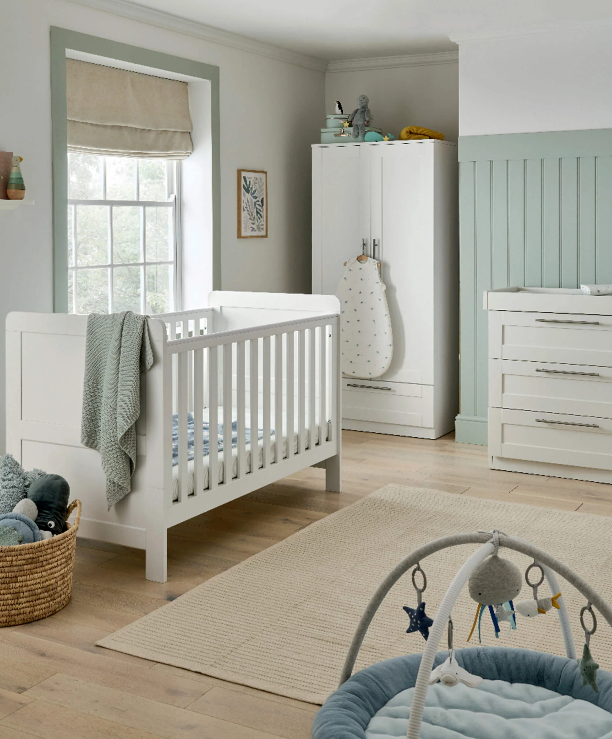 Hampden 3 Piece Cotbed Range with Dresser Changer & Wardrobe - White - Image 14