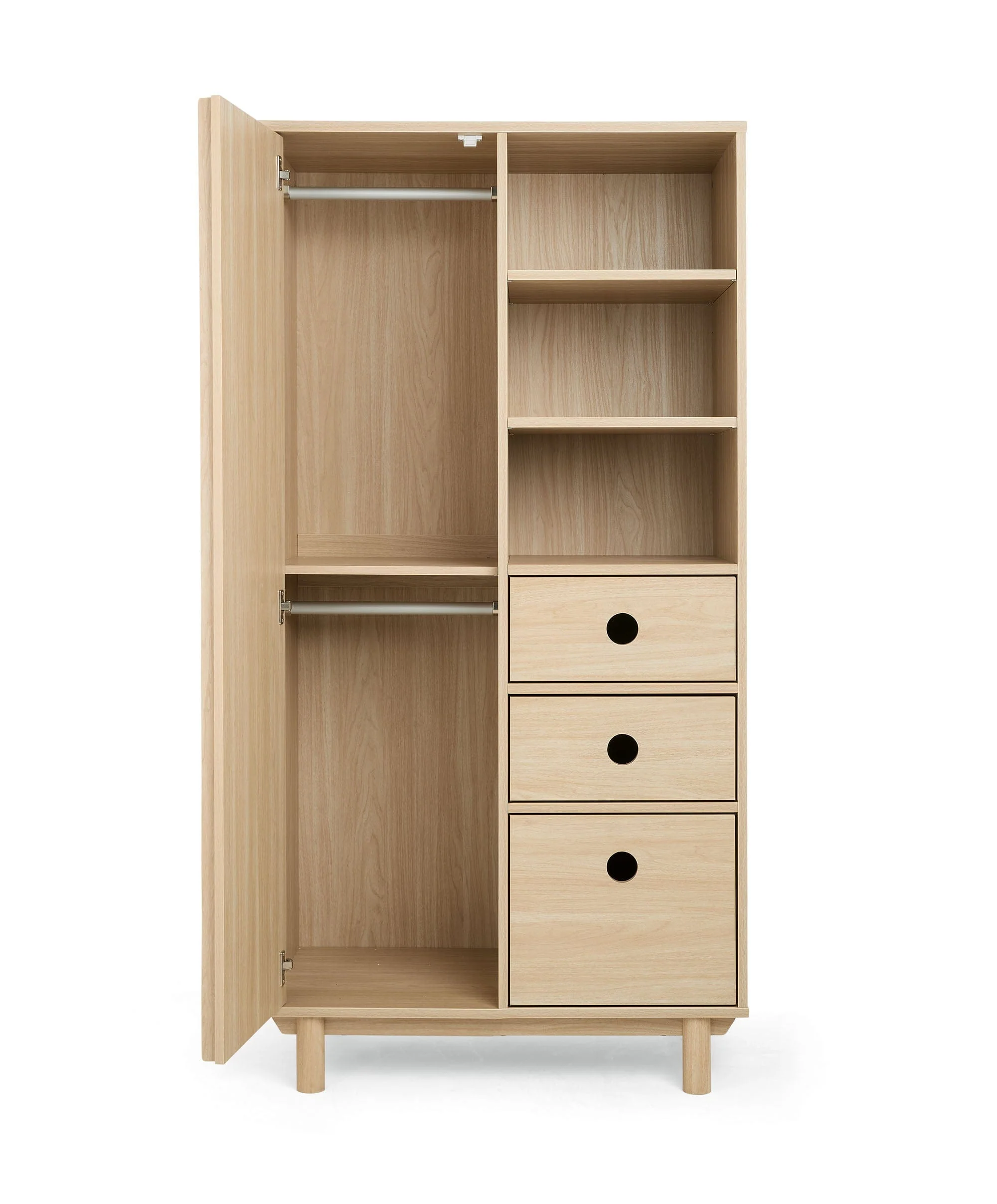Oska Nursery Bundle With Lua Bedside Crib (6 Pieces) - Oak - Image 10