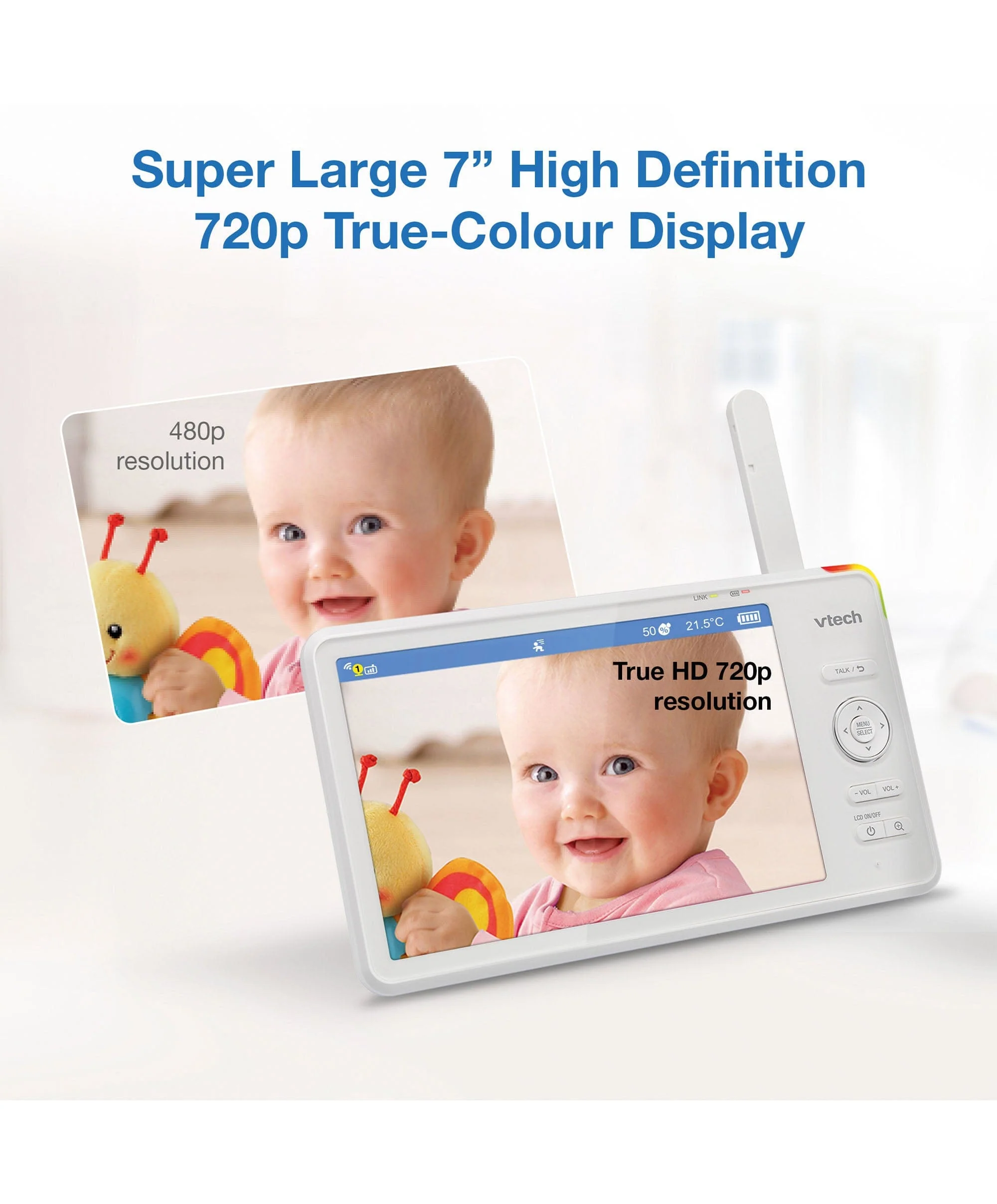 VTech RM7787HD 7” Over-The-Cot Smart Monitor - Image 9